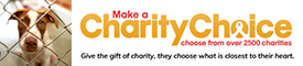 Make a CharityChoice. Choose from over 2500 charities.